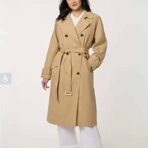 NWT Bernardo Tan Trench Coat xs crsip khaki color